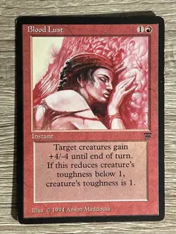 MTG - Blood Lust - Legends - NM/LP English Magic 1994 - Image 1