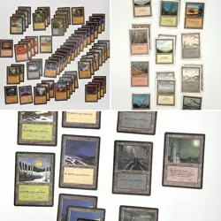 MTG Land Lot: Odyssey/Onslaught Non-Basics, White Border & Vintage Basics - Image 1