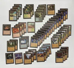 MTG Land Lot: Odyssey/Onslaught Non-Basics, White Border & Vintage Basics - Image 2
