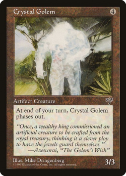 Crystal Golem Mirage MTG Uncommon - Image 1