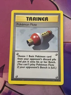 Pokemon Flute 86/102 Uncommon Base Set Pokemon MP - Image 1