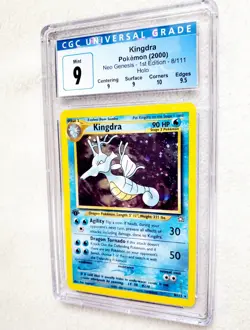 Pokemon Neo Genesis 1st Edition KINGDRA 8/111 Holo Rare Blue CGC 9 - 9.5 Regrade - Image 3