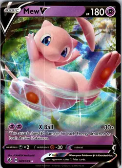 Mew V 069/189 SWSH03: Darkness Ablaze Pokemon NM Holo - Image 1