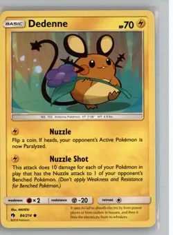 DEDENNE 84/214 C LOST THUNDER POKEMON NM - Image 1