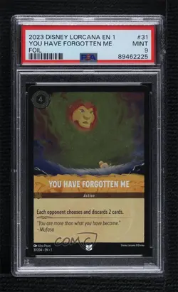 2023 Disney Lorcana - The First Chapter 1 Foil You Have Forgotten Me PSA 9 MINT - Image 1