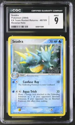 CGC 9 Seadra EX Team Rocket Returns 48/109 Reverse Holo STAMPED Pokemon Card - Image 1