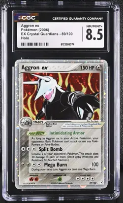 CGC 8.5 Aggron ex 2006 EX Crystal Guardians 89/100 Holo Pokemon Card - Image 1