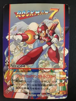 Super Mega Man 34 Mega Man Rock Man 7 Card Bandai 1995 Japanese - Image 3