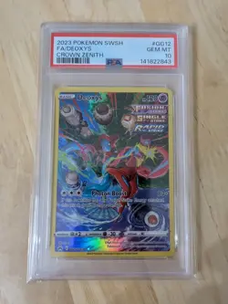 Pokemon Deoxys TCG Full Art Ultra Rare Holo Card GG12/GG70 Crown Zenith PSA 10 - Image 1