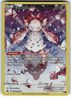 Diancie GG13/GG70 Crown Zenith: Galarian Gallery NM Pokemon Card TCG - Image 1