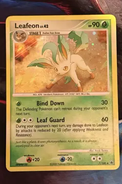 Pokemon TCG Leafeon Holo Card 7/100 Majestic Dawn Rare Holo - Image 1