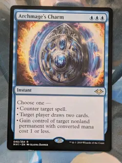 MTG Modern Horizons Rare ARCHMAGE'S CHARM NM - Image 1