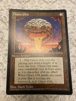 MTG Chaos Orb 6X9 Oversized Promo Heavily Played Magic The Gathering - Image 1