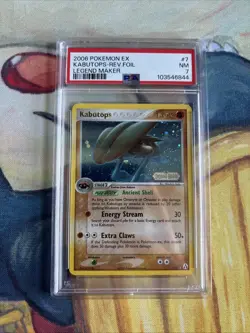 Kabutops Reverse Holo Stamped Legend Maker 7/92 Pokemon 2006 PSA 7 - Image 1