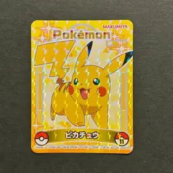 S3126 Pikachu Holo Japanese Pokemon Marumiya Sticker No.11 3" N14 - Image 1