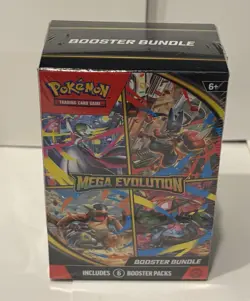 Pokemon Mega Evolution Booster Bundle Sealed 6 Booster Packs - Image 1