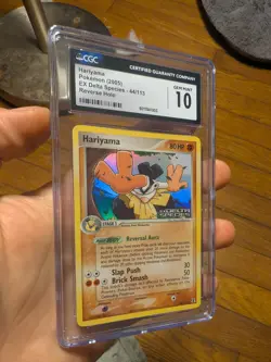 (POP 5) CGC 10 GEM MINT Hariyama 44/113 EX Delta Species Reverse Holo Pokemon - Image 2