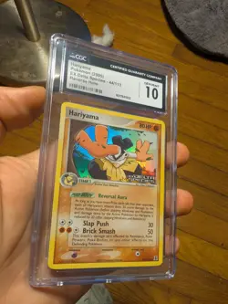 (POP 5) CGC 10 GEM MINT Hariyama 44/113 EX Delta Species Reverse Holo Pokemon - Image 3