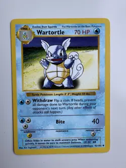 Pokemon TCG - Wartortle 42/102 Base Set Shadowless - Image 1