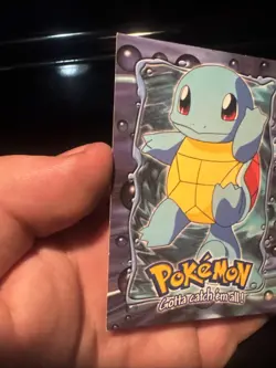 1999 Topps Pokemon Squirtle #E7 of 12 Stage 1 Movie Edition Blue Topps Logo - Image 2