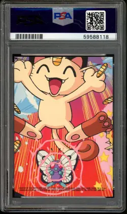 Poliwhirl Pokemon 2000 Topps Animation Series 2 Stick-Ons English #3 POP9 PSA 10 - Image 2