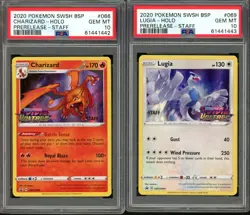 SEQUENTIAL Charizard Lugia Vivid Voltage Prerelease STAFF Promo Pokemon PSA 10 - Image 1