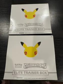 Pokemon TCG Celebrations Elite Trainer Box 2 boxes sealed - Image 1