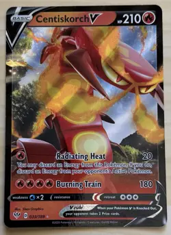 Pokemon - Centiskorch V - Darkness Ablaze - 33/189 - Ultra Rare Holo - Image 1