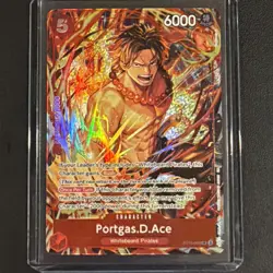 One Piece TCG Portgas D. Ace Illustration Box Promo Card Foil ST15-005 NM - Image 1