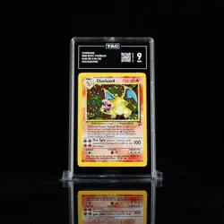 TAG 9 Charizard 4/130 Base Set 2 Rare Holo Pokemon Card WOTC 2000 PSA - Mint - Image 1