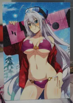 Rossweisse Snowboard High School DxD Sexy Waifu Textured Custom Card - Image 1