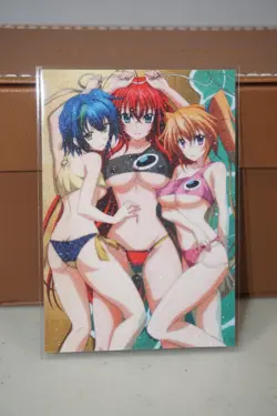Rias Gremory Xenovia Irina Beach High School DxD Sexy Waifu Textured Custom Card - Image 1