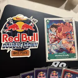 One Piece Tcg Red Bull Double Don Event Don Deck Amd Stamped Luffy Card - Image 2
