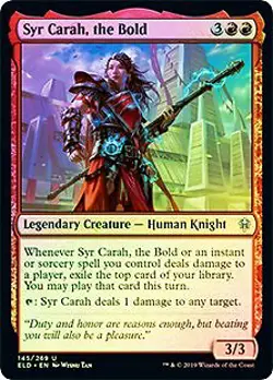 Syr Carah, the Bold FOIL Throne of Eldraine MINT Red Uncommon MTG CARD ABUGames - Image 1