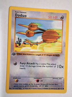 DODUO Pokemon Card - WOTC - 1st Edition - Base Set - Shadowless - 48/102 NMMT - Image 2