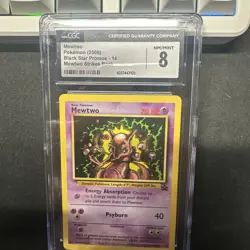 Pokemon TCG Mewtwo Black Star Promo Card 2000 - Image 1