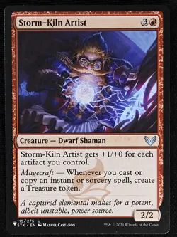 Magic TCG - School of Mages - Storm-Kiln Artist - 115 - Uncommon - Regular NM - Image 1