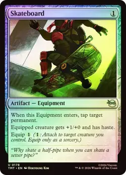 NM Foil Skateboard, MTG, TMNT, Magic the Gathering, 178 - Image 1