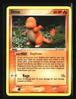 Pokemon DITTO 37/113 Charmander (2005 Delta Species) LP/NM - Image 1