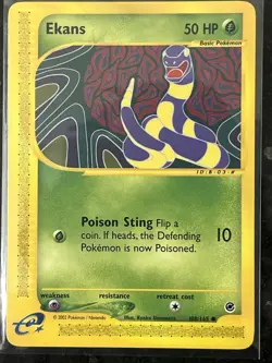 Pokemon TCG Ekans 108/165 Expedition Base Set Regular - Image 1