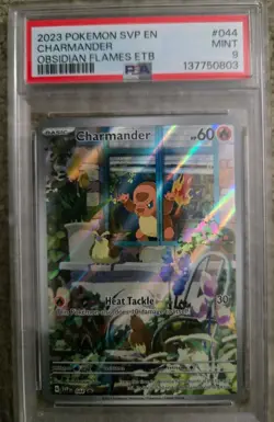 2023 POKEMON SVP EN-SV BLACK STAR PROMO #044 CHARMANDER PSA 9 - Image 1