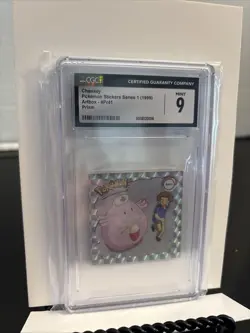 1999 Pokemon Stickers Chansey Series 1 Bonus Prism Sticker CGC 9 MINT PR41 - Image 1