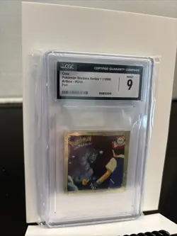 1999 Artbox Pokemon Stickers Series 1 Foil Onyx CGC 9 Mint #G10 - Image 1