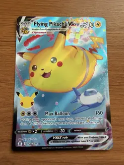 Pokemon 25th Celebrations Flying Pikachu VMAX 007/025 Holo - Image 1