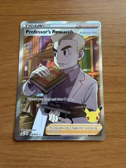 Pokemon TCG Professor's Research (Full Art) Celebrations 024/025 Holo Ultra Rare - Image 1