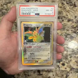 2005 Pokemon Ex Dragonite-Holo Delta Species #3 PSA 8 - Image 1
