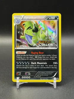 Pokemon Tyranitar Fates Collide Prerelease XY130 Black Star Promo - Image 1