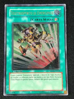 YUGIOH EMERGENCY TELEPORT TDGS-IT053 1ST ULTIMATE LP ITALIAN - Image 1