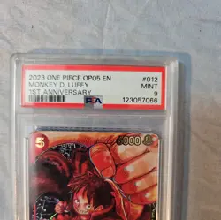 One Piece OP05 Monkey D. Luffy 1st Anniversary ST01-012 PSA 9 English - Image 2