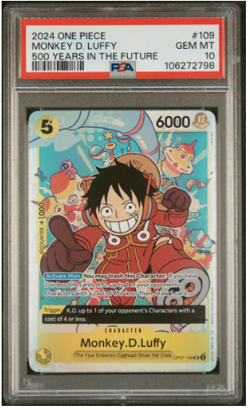 PSA 10 Monkey D. Luffy OP07-109 500 Years In The Future ONE PIECE #109 - Image 1